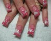 pink heart designed nail