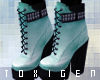 [T] Mint Leather Boots