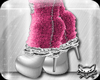 ! Pink white boots