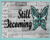 (S1)Teal Butterfly Wall