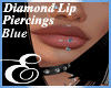 LIP PIERCINGS BLUE DIAM
