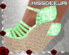 *MD*Floreal Wedges|Mint