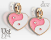 Yinyang Heart Earrings