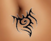 Tribal belly tattoo