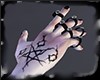 Satanic hand tatto