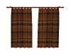 Brown Plaid Curtains