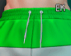Green beach shorts