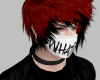 Dark Hair Red Black/M