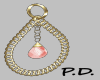 Pink / Gold Earring