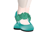 Teal Flower Girl Shoes