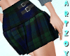 ! Black Blue Plaid Skirt