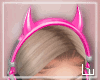 ✟Devil Headset | Pink