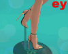 ey black gold heels