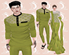 L: Baju Melayu Green