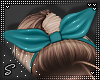 !S Cute Hair Bow Teal 2