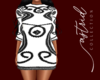 A I Tribe print dress