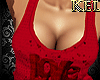 *K RED LOVE SEXY TOP
