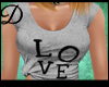 {D} Love Crop Tee