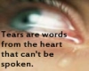 Tears from the heart