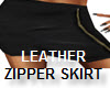 LEATHER ZIPPERED SKIRT
