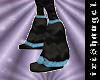 (IA)BLUE&BLK FLUFFY BOOT