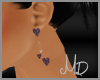 Purple Hearts Earrings