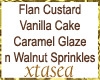 Flan Custard Walnut Cake