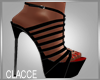 C black strap heels