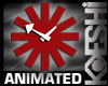 Retro Animated Red Clock