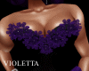 Blk Violet Elegant Dress
