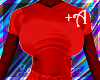 Scrub top +A red