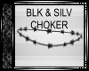Blk & Silv Star Choker