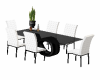 blk white dining table