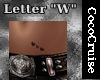 (CC) Tattoo Letter "W"