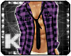 (K) Purple Plaid Shirt