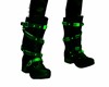 Green Neon Buckle Boots