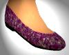 Flat purple flower shoes