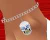 *TJ* Skull Anklet S BlL