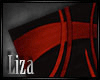 L- Red Black Deco Rug