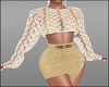 Sweater n Gold Skirt