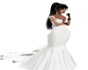 white daisy weddingdress