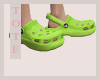 Green Crocs shoes
