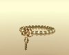 Gold Pearl Key Anklet