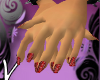 red lace layerable nails