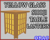 Yellow Glass Lamp Table