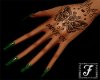 Flutter Tats+Green Nails