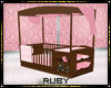 Baby Girl Crib/Shelves+