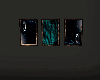 3 frame teal abstract