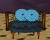 blue black chair