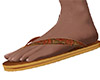 Red Brown Flip Flops (M)